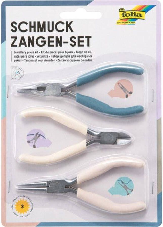 Folia Paper Sierraden tangen folia set a 3st Blister a 3 stuk 5 stuks