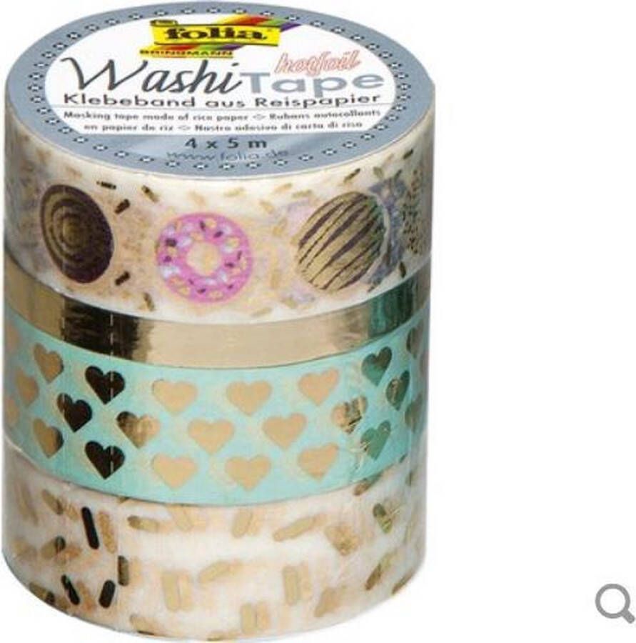 Folia Paper Washi tape hotfoil goud