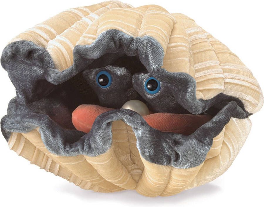 Folkmanis Handpop Grote oester met parel Große Muschel Giant Clam