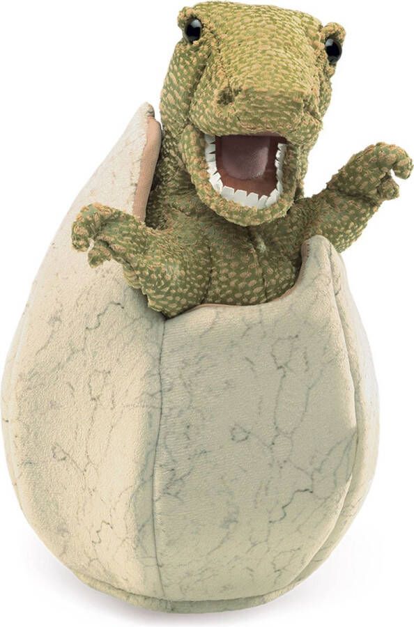 Folkmanis Handpop dinobaby in ei Saurierbaby im Ei Dinosaur Egg