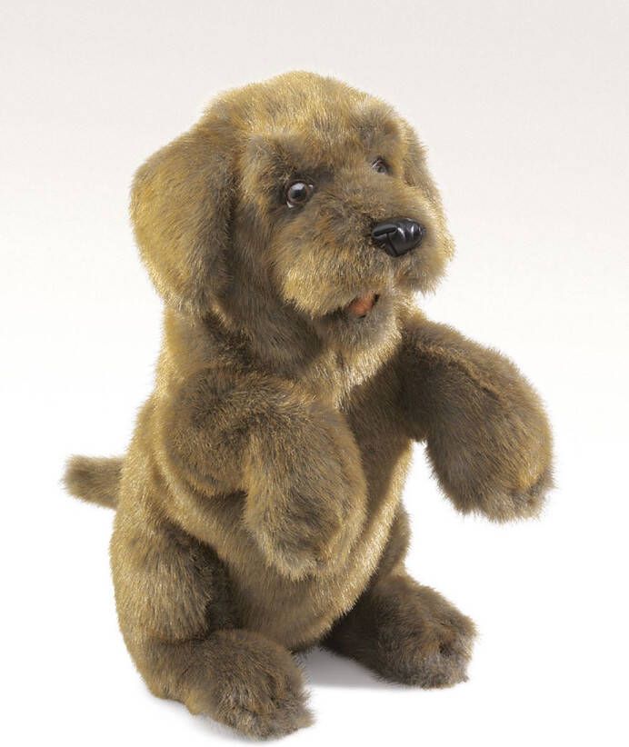 Folkmanis Handpop zittende hond Sitzender Hund Sitting Dog