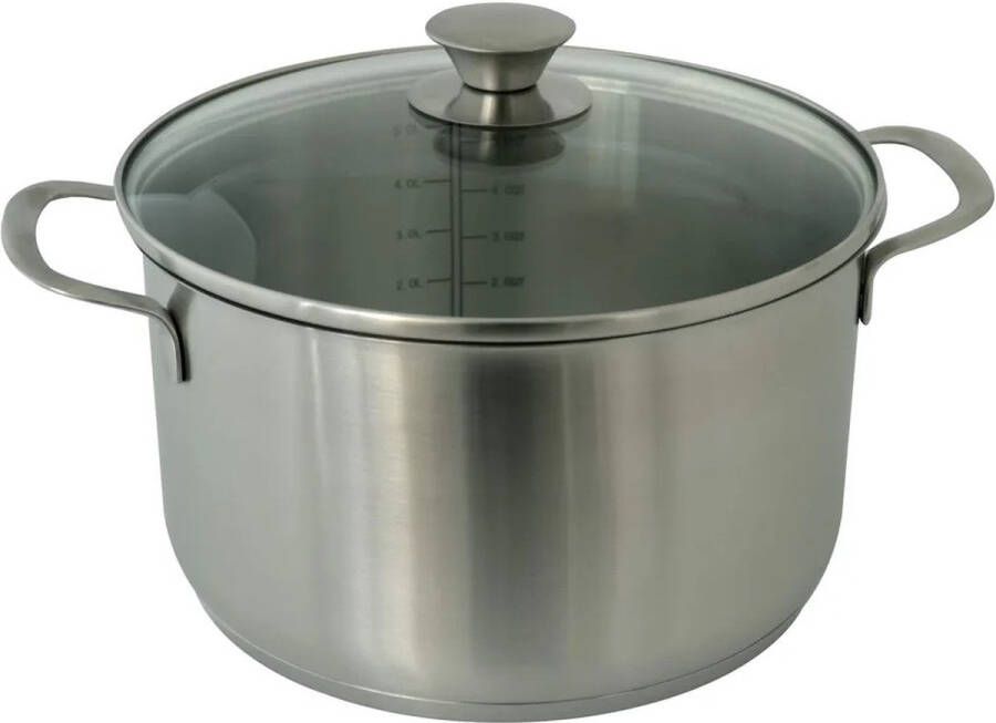 Fontignac Soeppan 6L Diameter 24 cm RVS Alle warmtebronnen Zilver