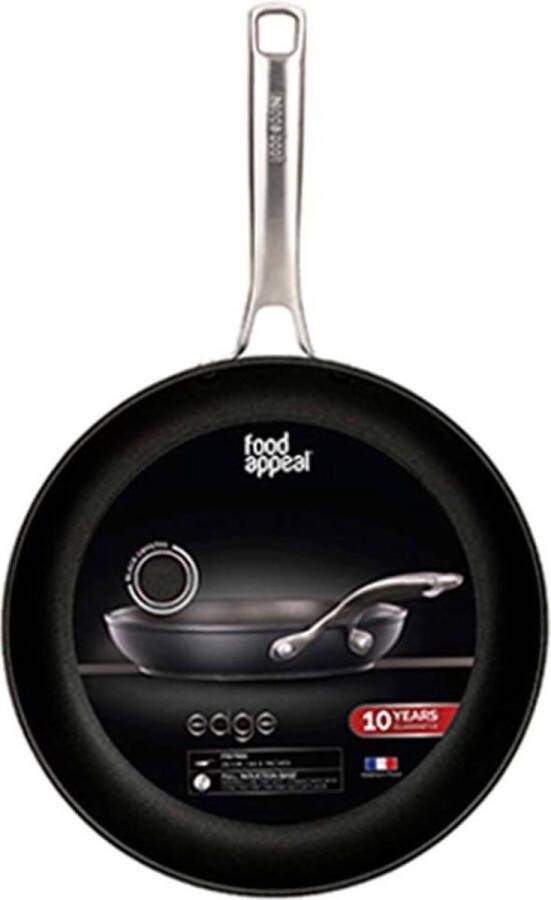 Food appeal Edge koekenpan kookpan inductiepan 26cm | Zwart kristalontwerp | voor inductiekookplaat gaskookplaat elektrische kookplaat en keramische kookplaat