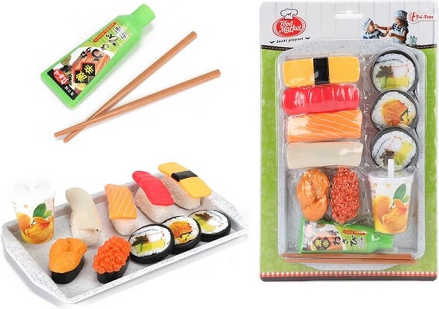 Food Market speelgoed sushi set 13 delig funcadeau schoencadeautje