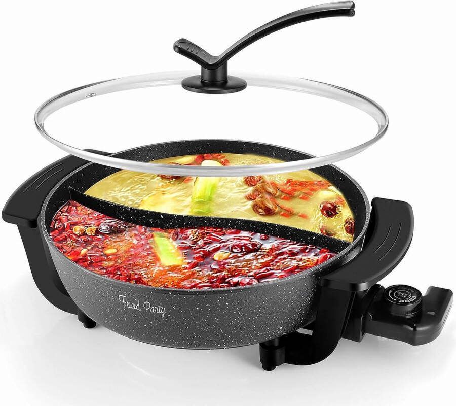 Food Party Elektrische Hotpot voor 6 Personen Geniet van een heerlijke en gezellige maaltijd met familie en vrienden!