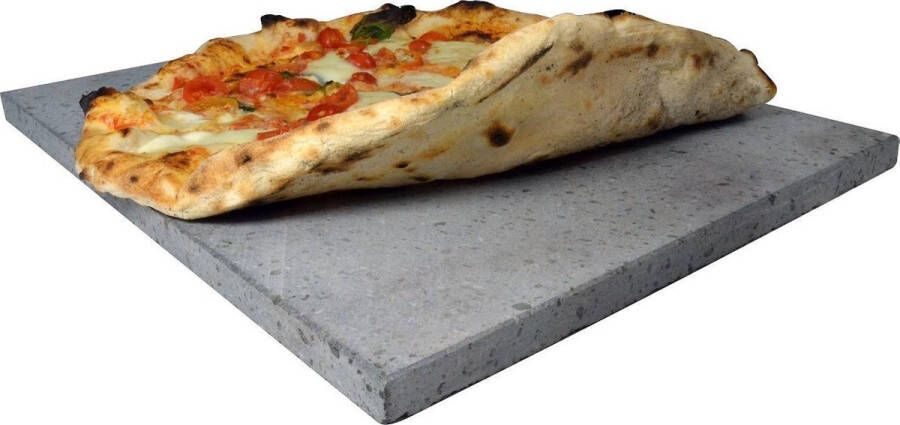 Foodiletto Pizzasteen 38x30 5 cm bbq natuurlijk materiaal