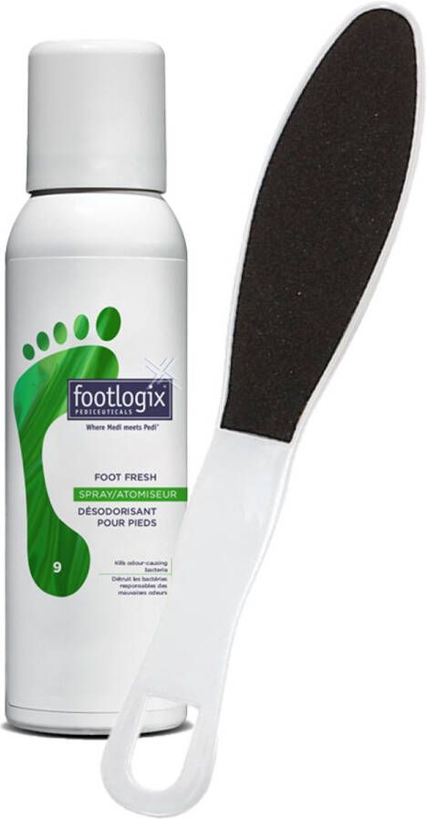 Footlogix 9 Foot Fresh Deodorant Spray Neutraliserend Middel Om Voetengeur Te Elimineren Met Gratis Voetvijl