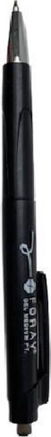 Foray Intrekbare Gelpennen Zwart 0.4mm Brede Grip Medium Punt 12 stuks