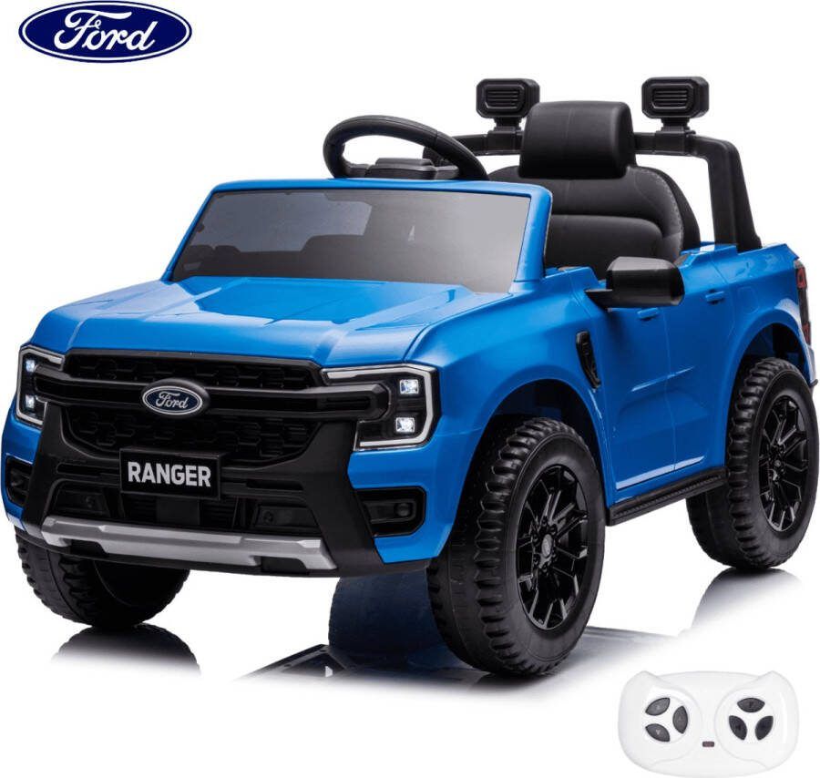 Ford Ranger Elektrische Kinderauto Geel 12V 1 tot 6 jaar MP3-speler