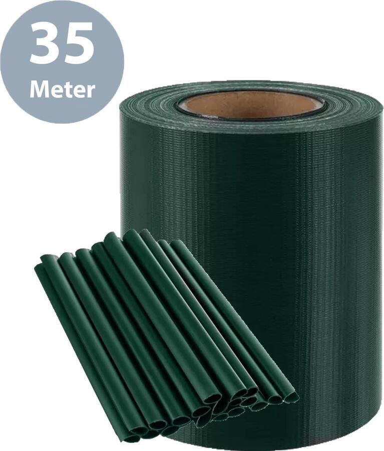 ForDig Vlechtband Groen 35x0 19 Meter Privacyband Tuinscherm Privacystrips Voor Tuinafsluiting PVC