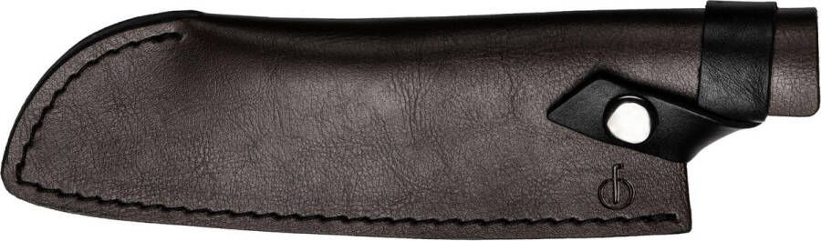Forged lederen hoes voor santokumes 18cm Bruin