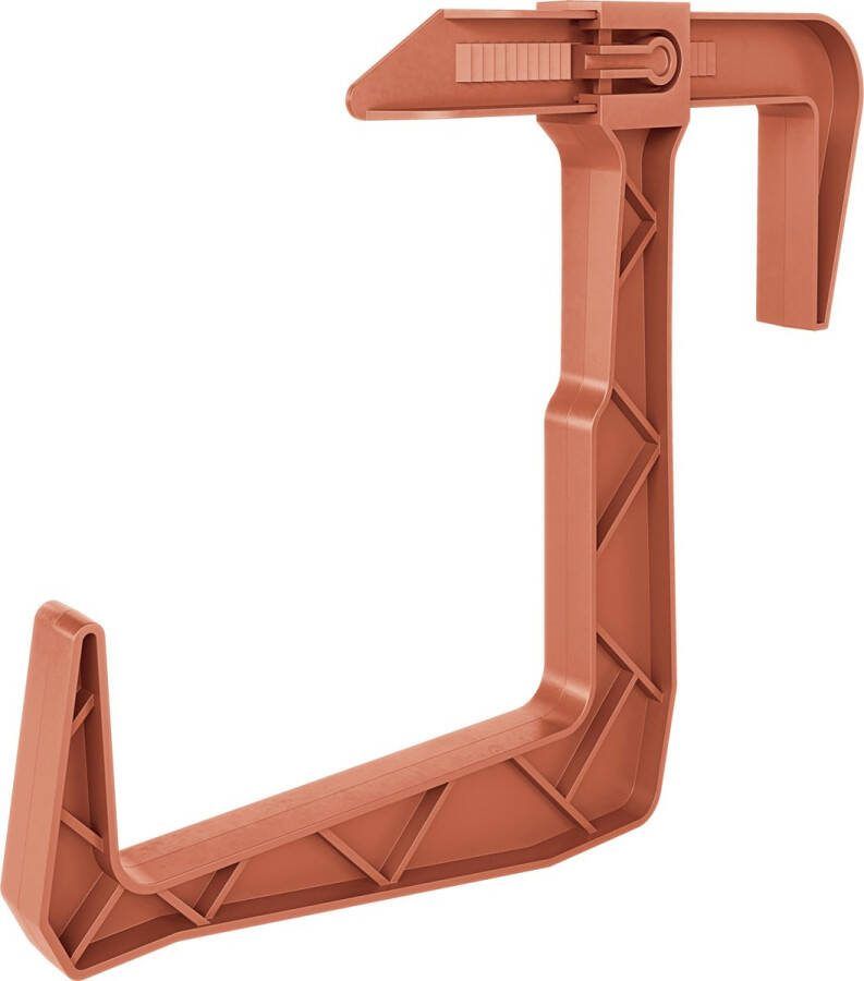 Form Plastic Balkon plantenbak ophang beugels 1x voor aan een railing kunststof terracotta balustradehook