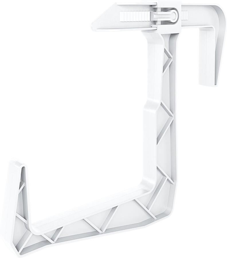 Form Plastic Balkon plantenbak ophang beugels 1x voor aan een railing kunststof ivoor wit balustradehook
