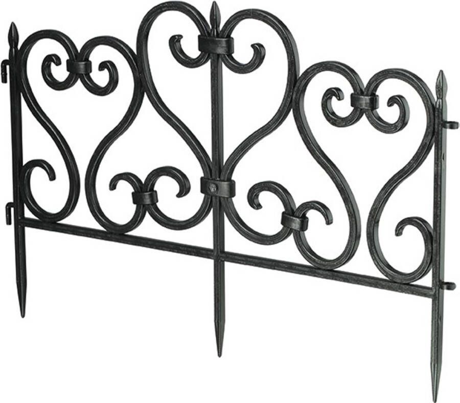 Form Plastic Formplast Tuinhekjes 10x stuks kunststof 250 cm zwart borderrand tuinafscheiding