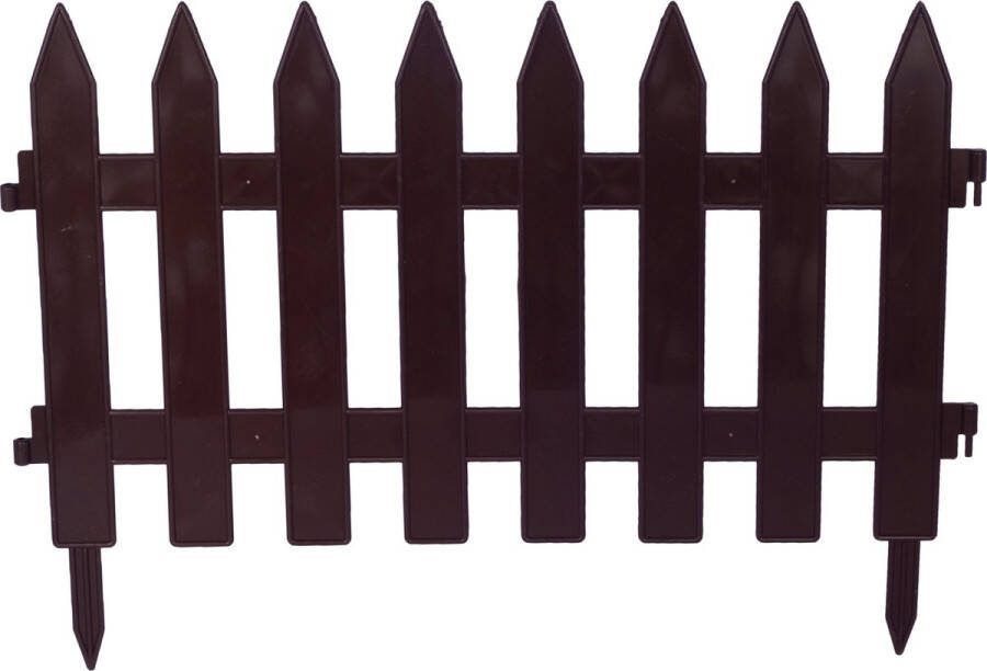 Form Plastic Formplast Tuinhekjes 14x stuks kunststof 640 cm bruin borderrand tuinafscheiding