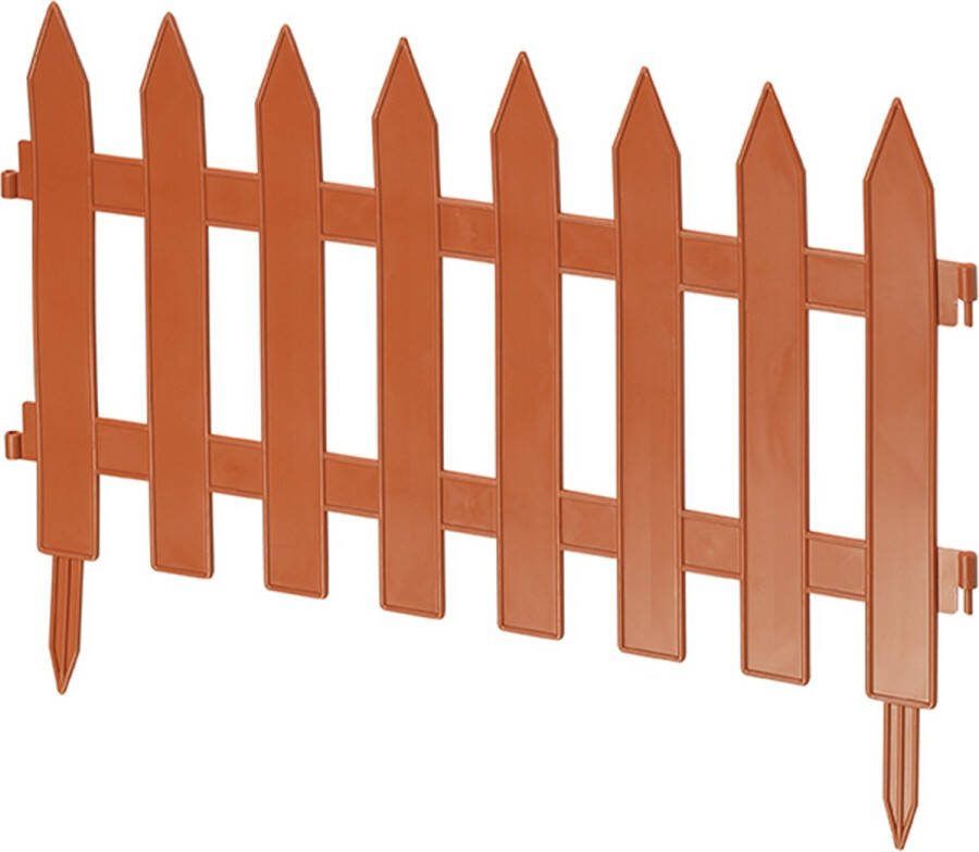 Form Plastic Formplast Tuinhekjes 7x stuks kunststof 320 cm terracotta borderrand tuinafscheiding