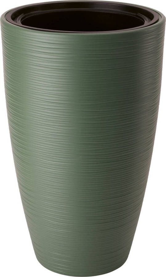Form Plastic Plantenpot bloempot Gobi kunststof groen D30 x H48 cm met binnenpot rond