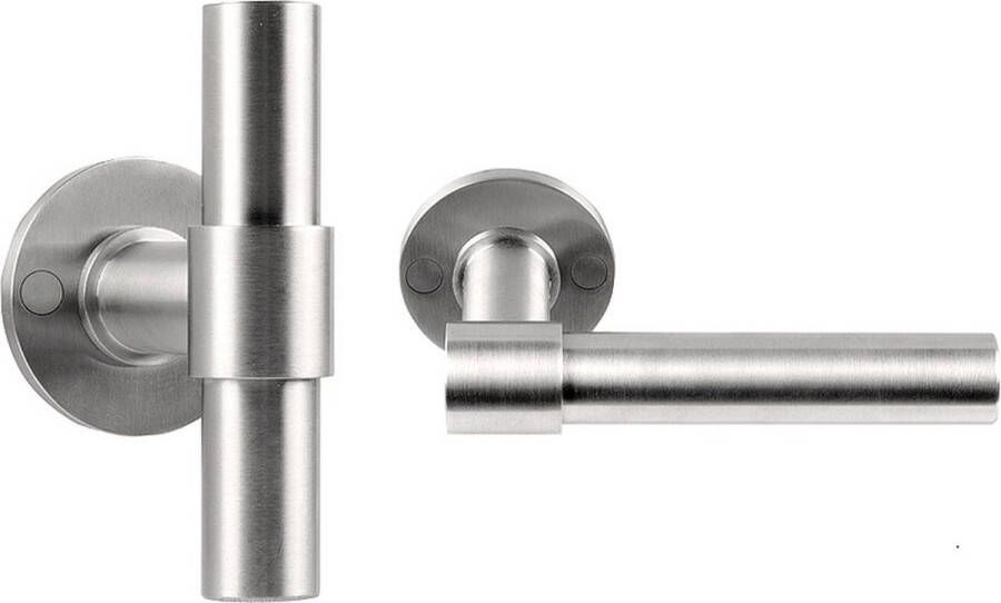 Formani deurkruk T L Ø20mm 100mm rozet ONE inox mat paar