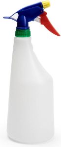 Forte Plastics 1x Waterverstuivers spuitflessen wit 1 liter 28 cm Plantenspuiten schoonmaakspuiten