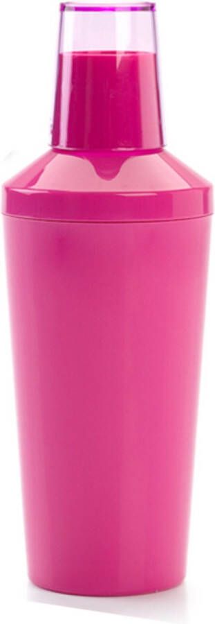 Forte Plastics Cocktailshaker van kunststof in het roze 500 ml 23 cm hoog Cocktailshakers