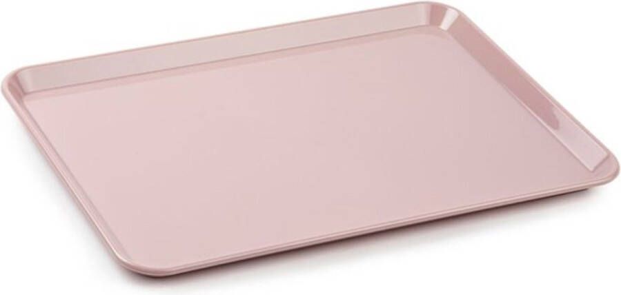 Forte Plastics Dienblad serveerblad in oud roze kunststof 35 x 24 cm- Keukenbenodigdheden Dranken serveren