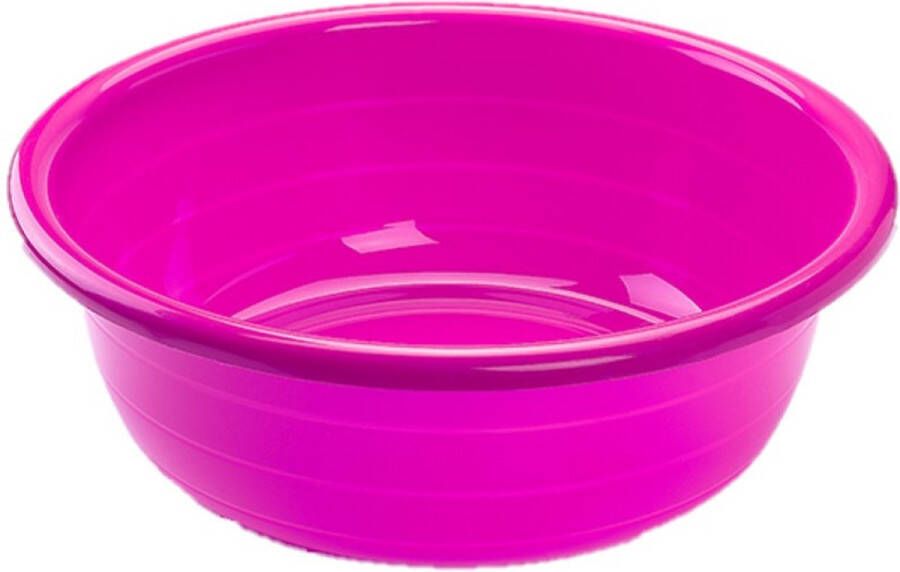 Forte Plastics Grote kunststof teiltje afwasbak rond 11 liter roze Afmetingen 37 x 37 x 18 cm Huishouden