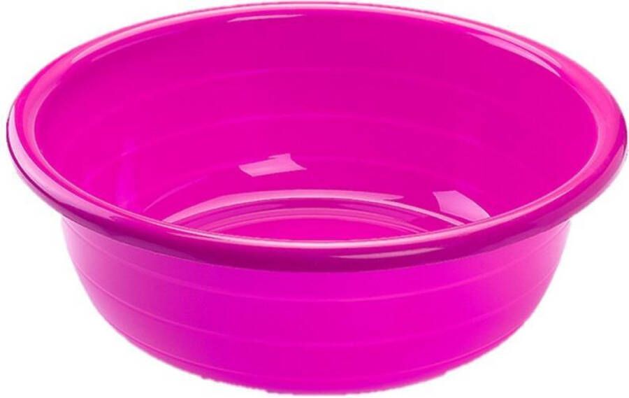 Forte Plastics Grote kunststof teiltje afwasbak rond 20 liter roze Afmetingen 49 x 49 x 17 cm Huishouden
