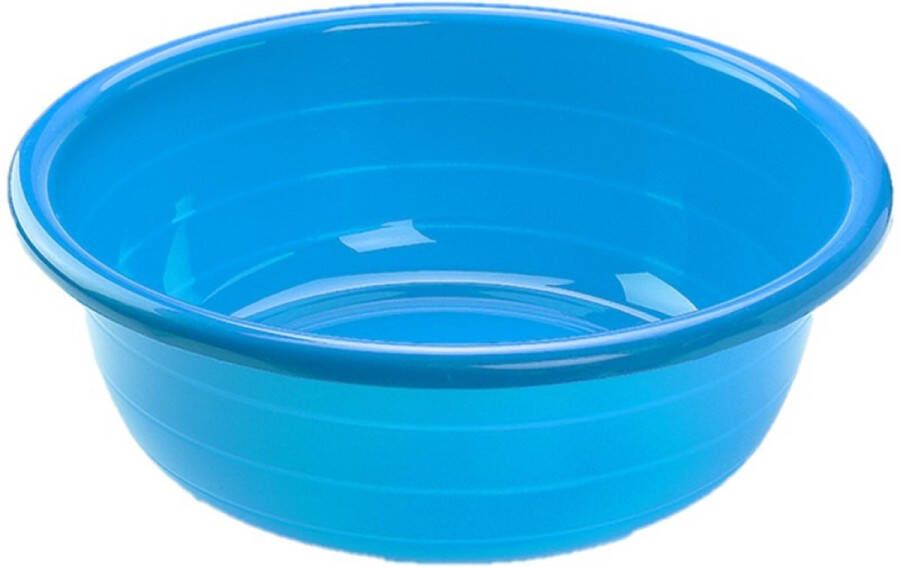 Forte Plastics Grote kunststof teiltje afwasbak rond 30 liter blauw Afmetingen 57 x 57 x 19 cm Huishouden