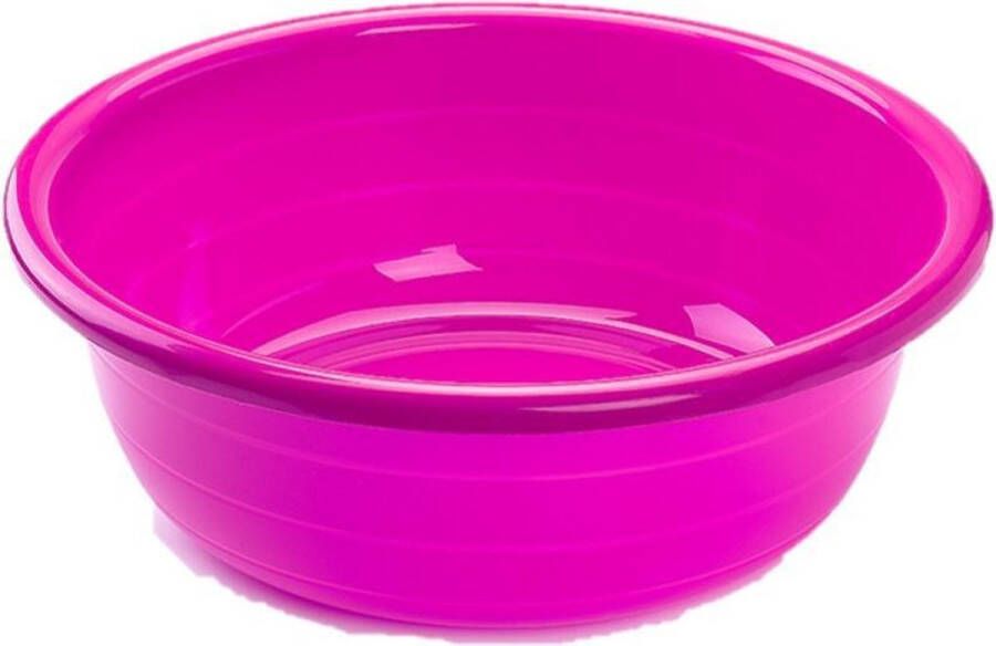 Forte Plastics Grote kunststof teiltje afwasbak rond 30 liter roze Afmetingen 57 x 57 x 19 cm Huishouden