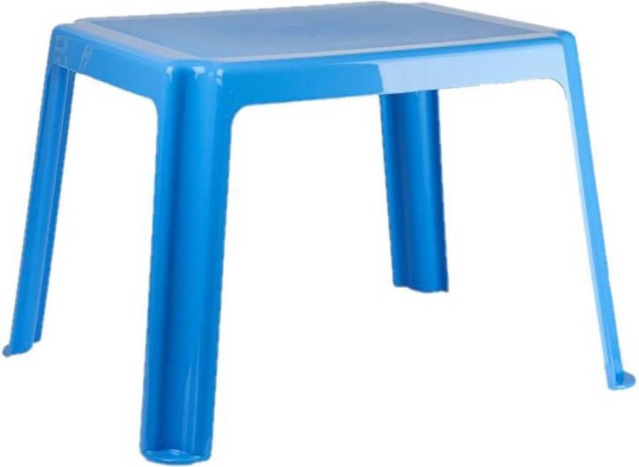 Forte Plastics Kunststof kindertafel blauw 55 x 66 x 43 cm Kindertafel buiten Bijzettafel