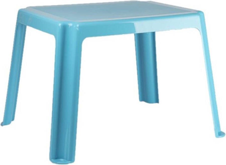 Forte Plastics Kunststof kindertafel licht blauw 55 x 66 x 43 cm Kindertafel buiten Bijzettafel