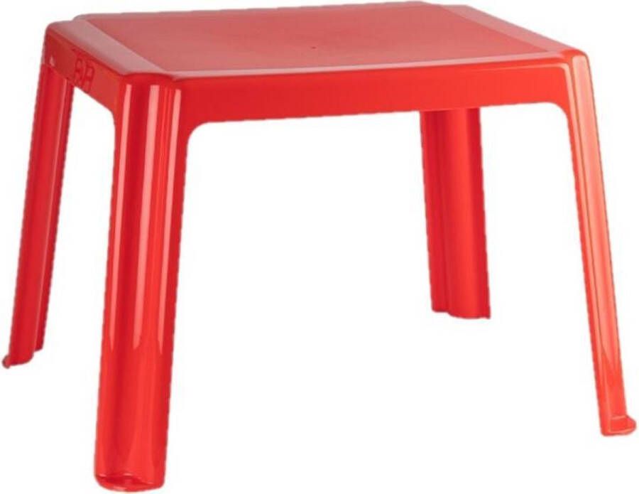 Forte Plastics Kunststof kindertafel rood 55 x 66 x 43 cm Kindertafel buiten Bijzettafel