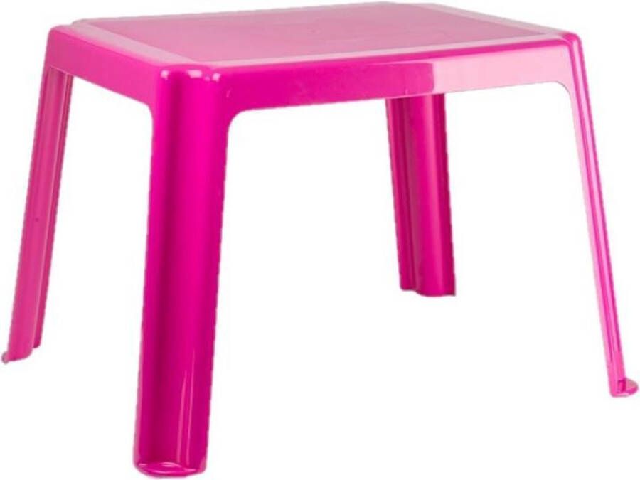 Forte Plastics Kunststof kindertafel roze 55 x 66 x 43 cm Kindertafel buiten Bijzettafel