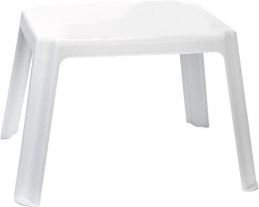 Forte Plastics Kunststof kindertafel wit 55 x 66 x 43 cm Kindertafel buiten Bijzettafel