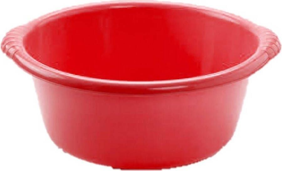 Forte Plastics Kunststof teiltje afwasbak rond 6 liter rood Afmetingen 34 x 32 x 14 cm Huishouden