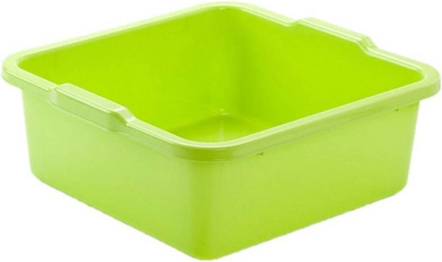 Forte Plastics Kunststof teiltje afwasbak vierkant 11 liter groen Afmetingen 36 x 35 x 13 cm Huishouden