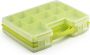 Forte Plastics Opbergkoffertje opbergdoos sorteerbox 22-vaks kunststof groen 28 x 21 x 6 cm Sorteerdoos kleine spulletjes - Thumbnail 1