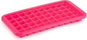 Forte Plastics Tray met Cocktail ijsblokjes ijsklontjes vormen 50 vakjes kunststof roze IJsblokjesvormen