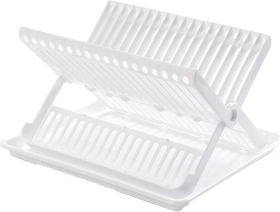Forte Plastics Wit afdruiprek 2-laags met lekbak 37 x 33 cm Keukenbenodigdheden Afwassen drogen Afdruiprekken met lekbak