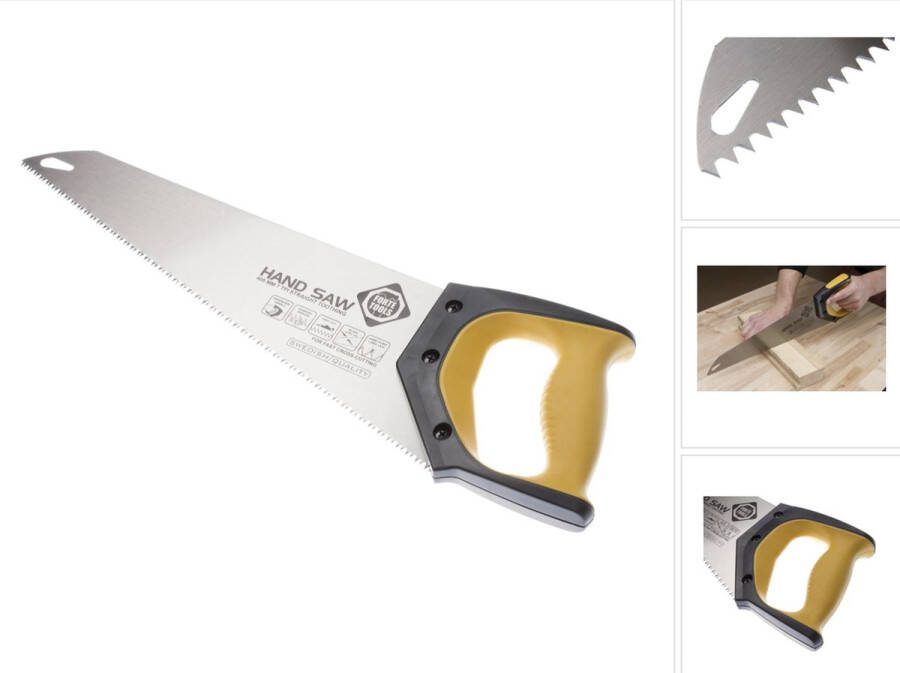 FORTE Tools Foxtail 40 cm 7 TPI Premium zaag klassieke handzaag met ergonomische rubberen handgreep zaag voor hout kunststof enz. met doorlopende vertanding Made in Sweden ( 000051083443 )