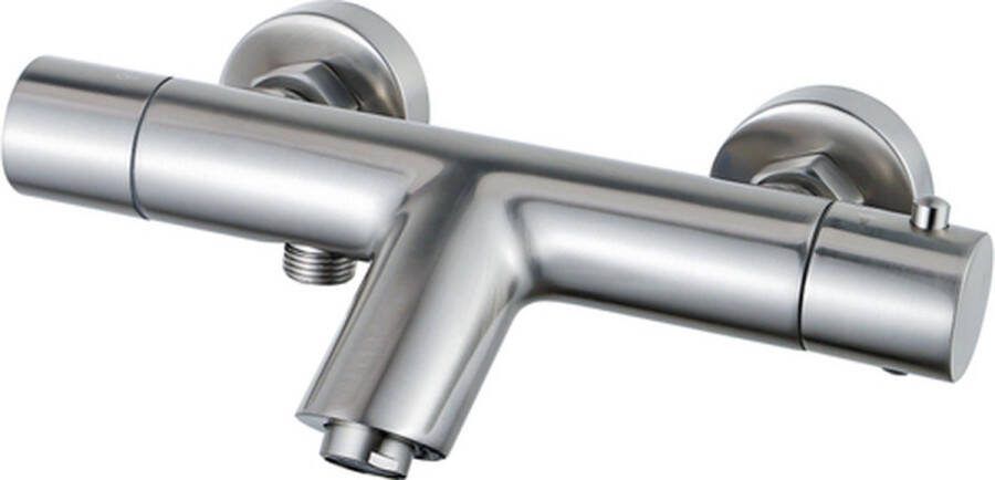 FortiFura Calvi Thermostatische Badkraan geborsteld RVS PVD