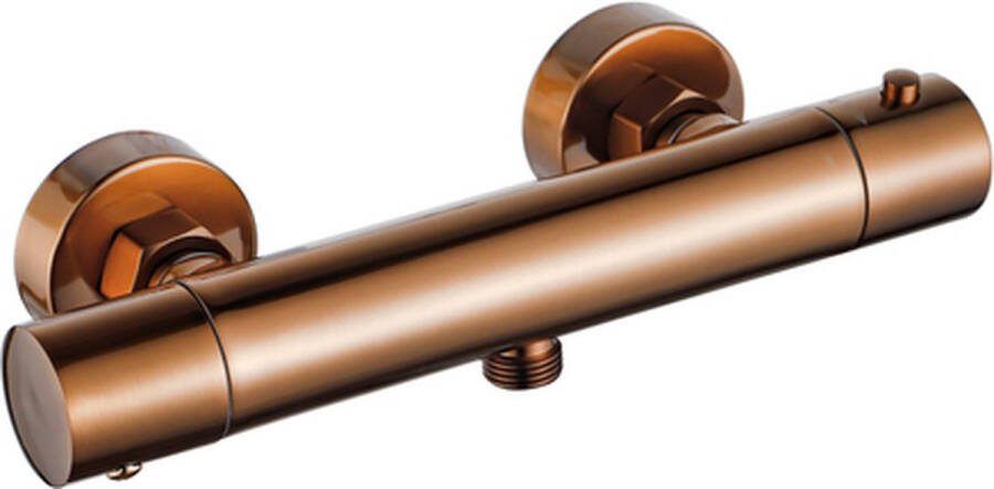 FortiFura Calvi Thermostatische Douchekraan opbouw geborsteld koper PVD