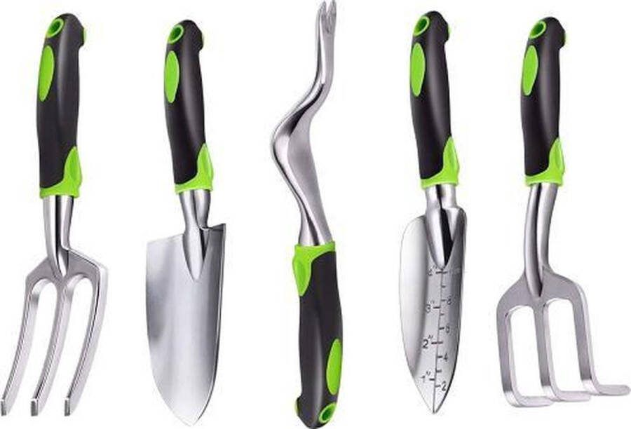 Foruse Tuingereedschap set Geel en niet groen zoals op de foto 5 delig Tuinieren Plantenschep Tuinschep Tuinhark Tuinvork Onkruidsteker Geel