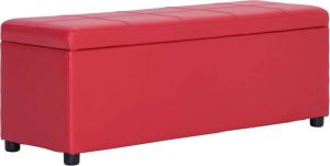 ForYou Prolenta Premium Bankje met opbergvak 116 cm kunstleer rood