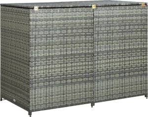 ForYou Prolenta Premium Containerberging dubbel 148x77x111 cm poly rattan antraciet