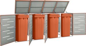 ForYou Prolenta Premium Containerberging vierdubbel 276 5x77 5x115 5 cm roestvrij staal
