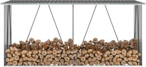 ForYou Prolenta Premium Haardhoutschuur 330x84x152 cm gegalvaniseerd staal antraciet