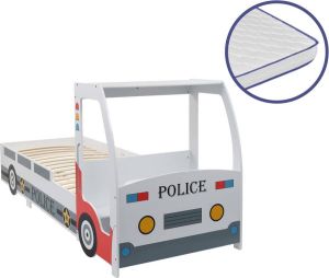 ForYou Prolenta Premium Kinderbed politieauto met traagschuim matras 90x200 cm