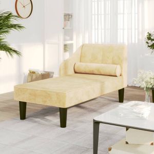 ForYou Prolenta Premium Slaapbank 2-zits fluweel crèmekleurig