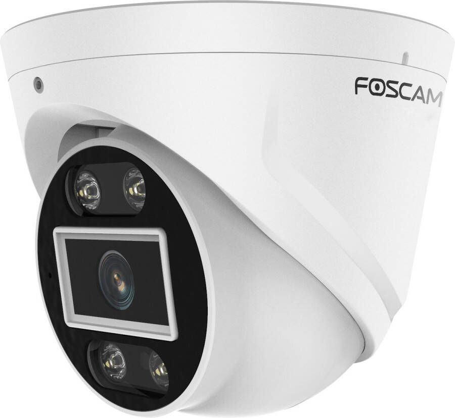 Foscam T5EP IP Camera 3K QHD PoE IP turret camera Nachtzicht Geluid en lichtalarm Wit